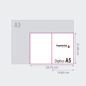 Díptico A5 (Cerrado 14,8x21 cm)
