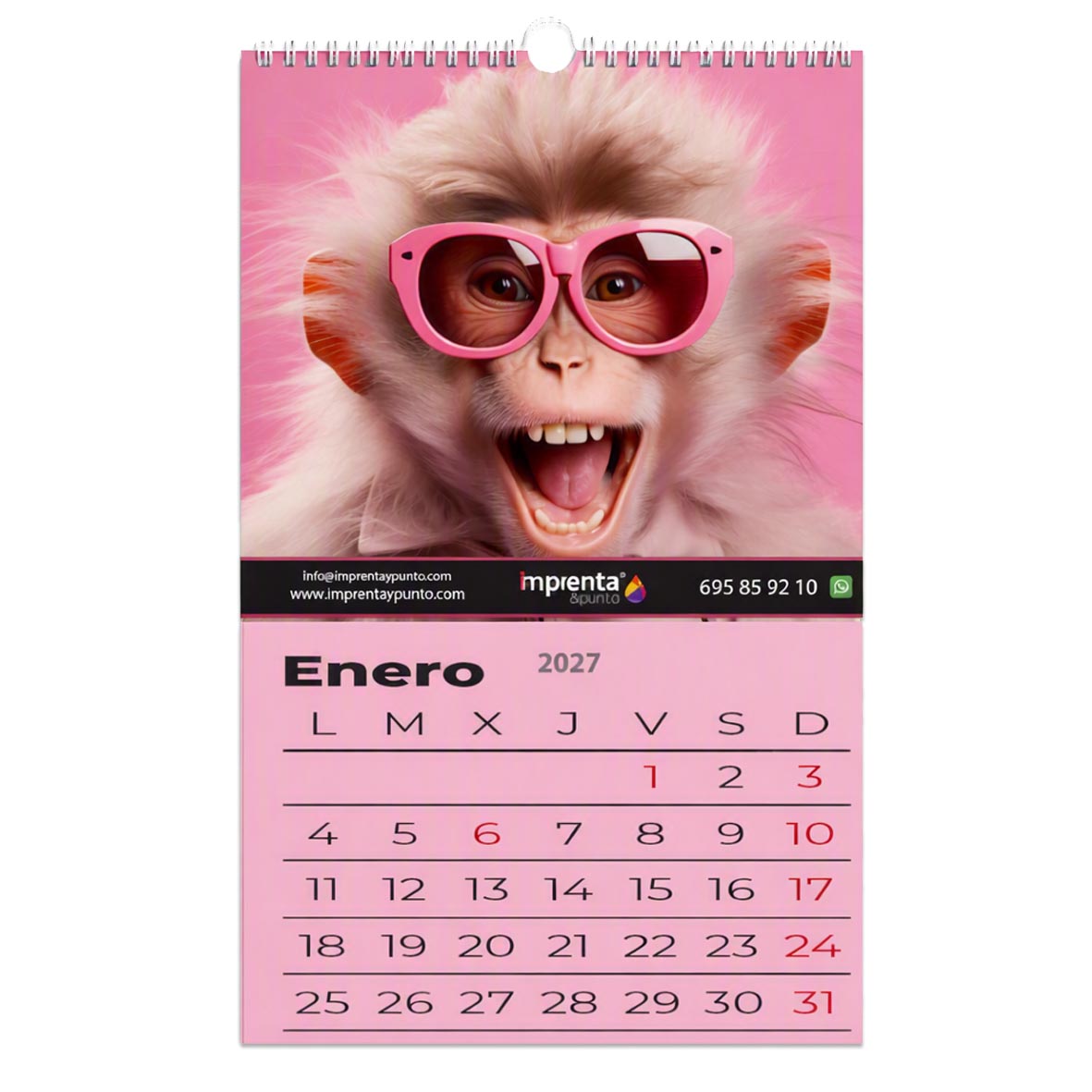 Calendarios de pared con espiral personalizados