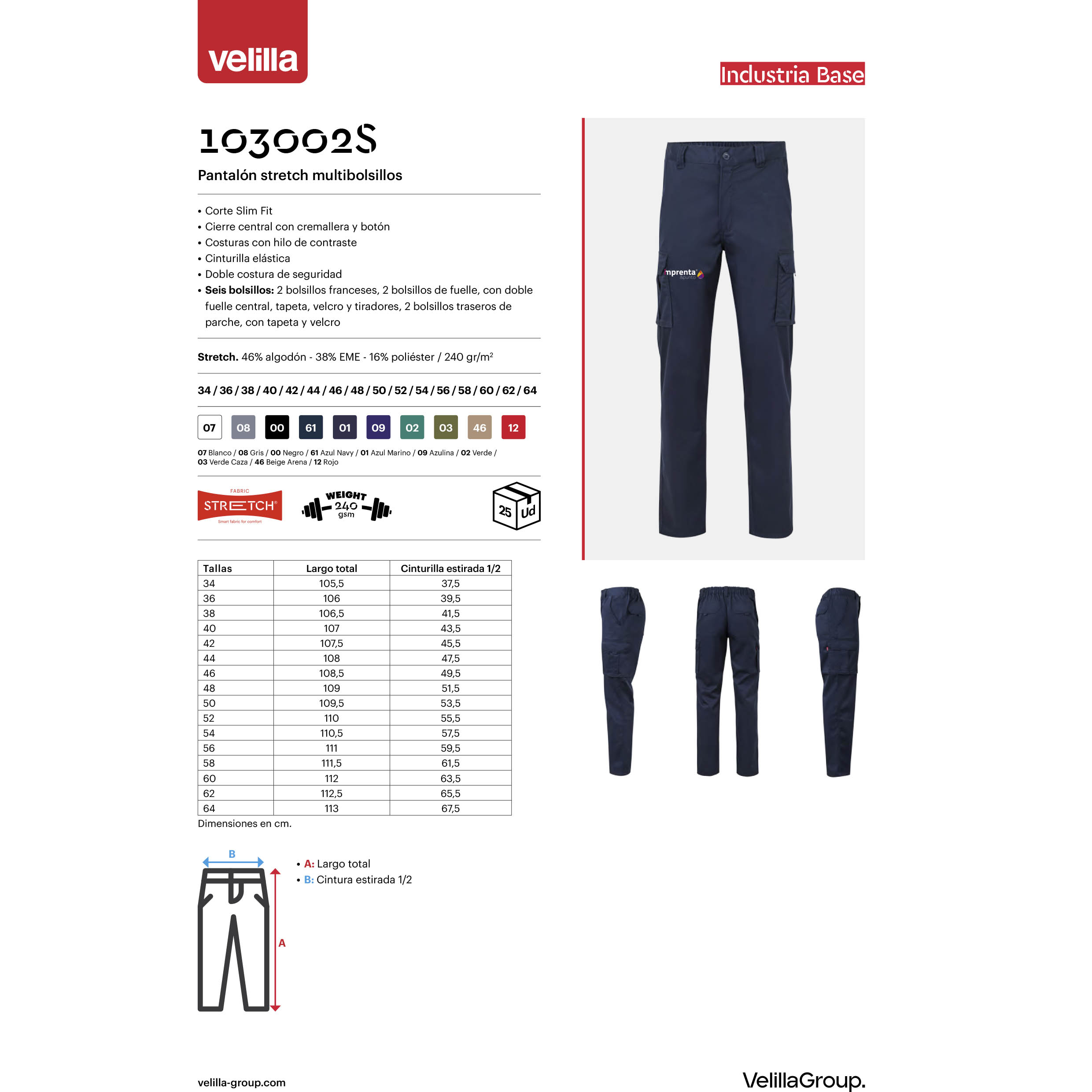 Pantalon Multibolsillos Personalizado Toledo - Imagen 3