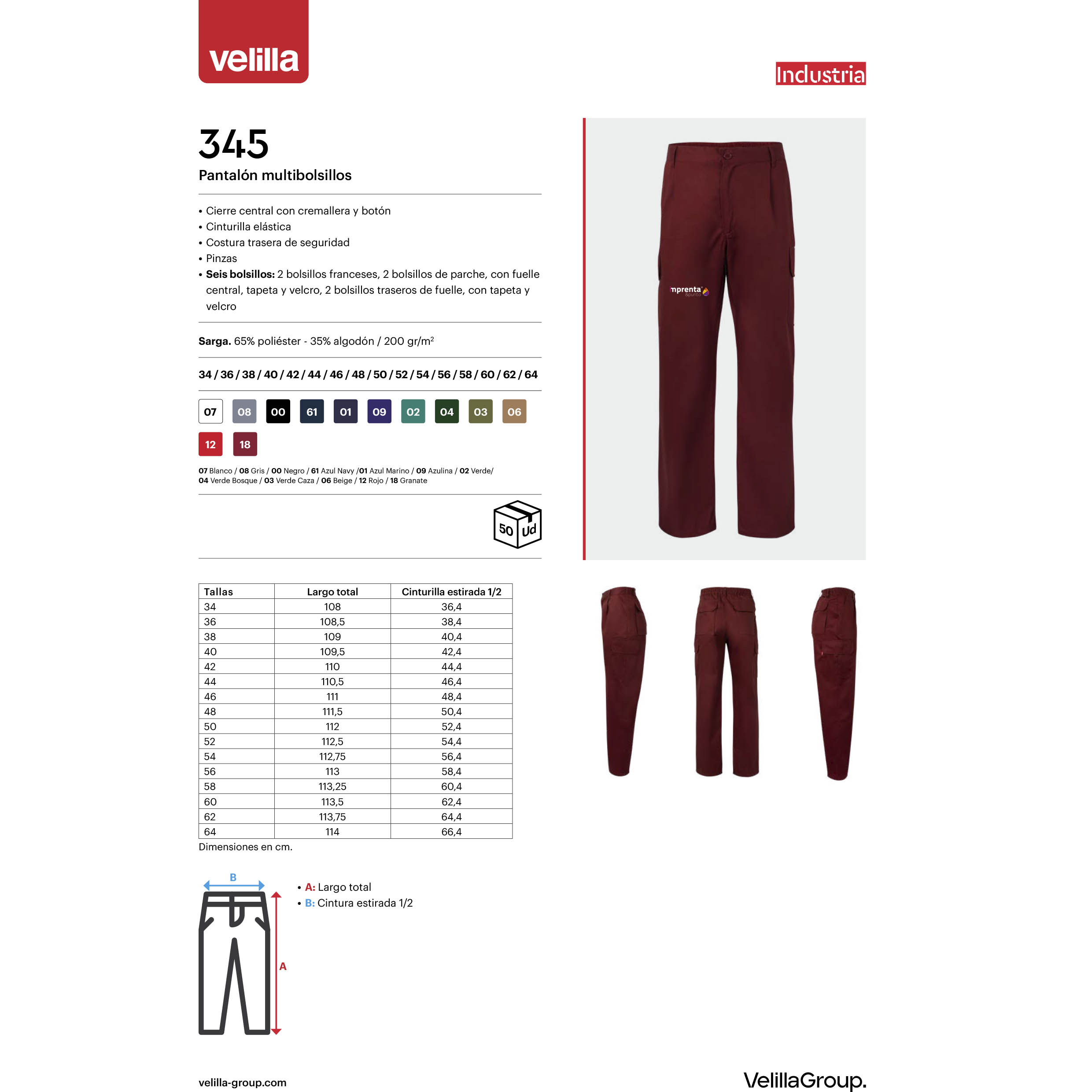 Pantalon Multibolsillos Personalizado Toledo - Imagen 2