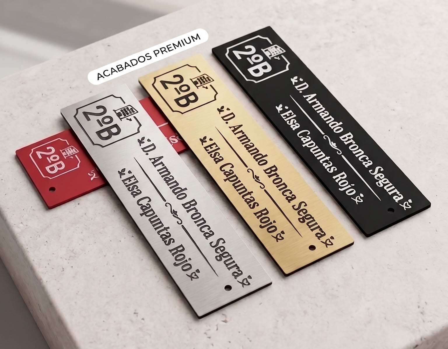Placas de Bicapa Grabadas a Láser (0.8 mm)